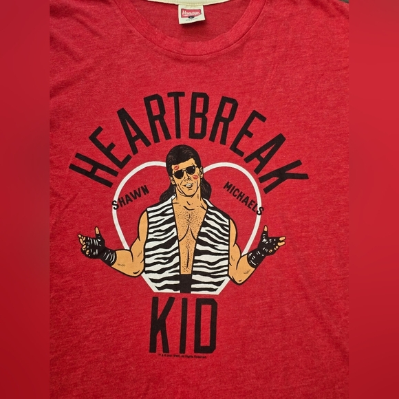 Homage Shawn Michaels Short Sleeve Mens Tee Size Large 2021 WWE Triblend - Picture 2 of 8
